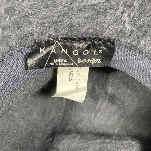 Vtg 90's Kangol Furgora Linda Bucket Hat Blue Gray Angora Fur Y2K Bow Classic - Picture 6 of 8